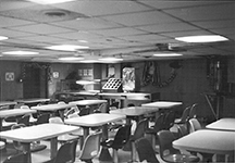 Port side view of half of the Mess Deck